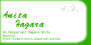 anita hagara business card